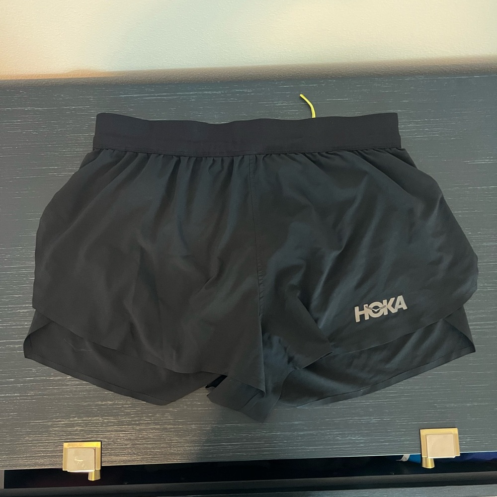 Hoka Charcoal Athletic Shorts